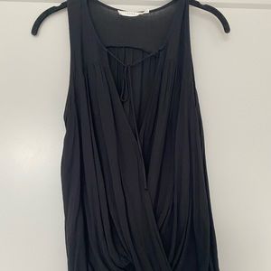 Black Flowy Tank Top - LUSH - M